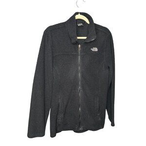 The North Face Womens Black Full Zip Fleece Jacket L Warm Outerwear